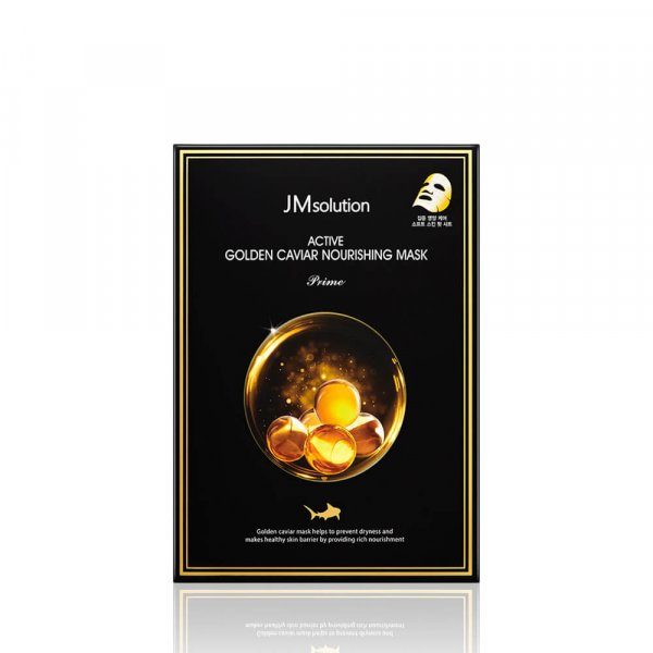 JM SOLUTION ACTIVE GOLDEN CAVIAR NOURISHING MASK PRIME Маска с золотом и икрой 30мл*10шт - картинка jm-solution-active-golden-caviar-nourishing-mask-prime-30ml-600x600.jpg